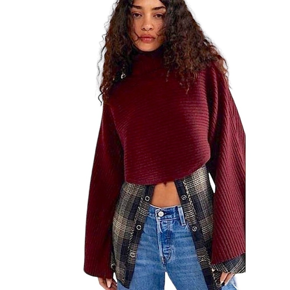 FREE PEOPLE Billie Ribbed Pullover Sweater L